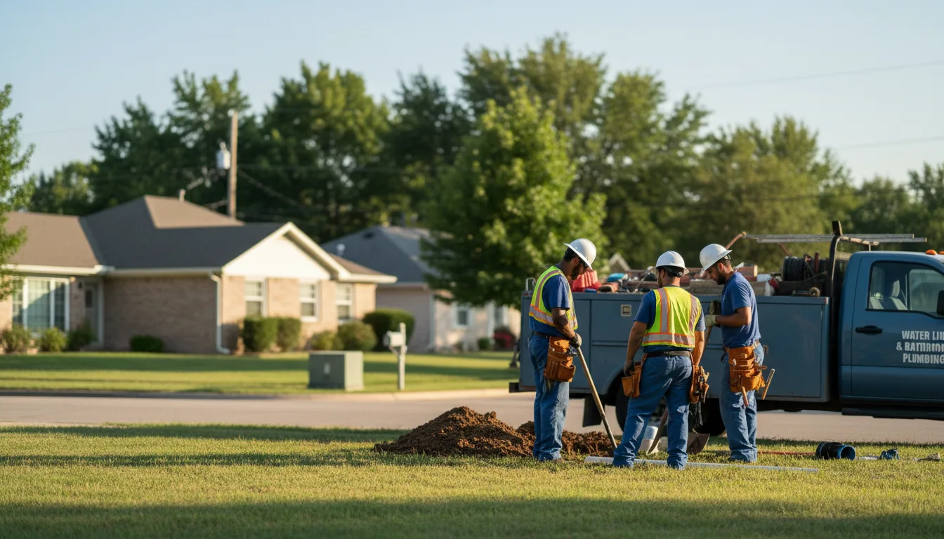 Residential water line and bathroom plumbing service in Olcott, NY